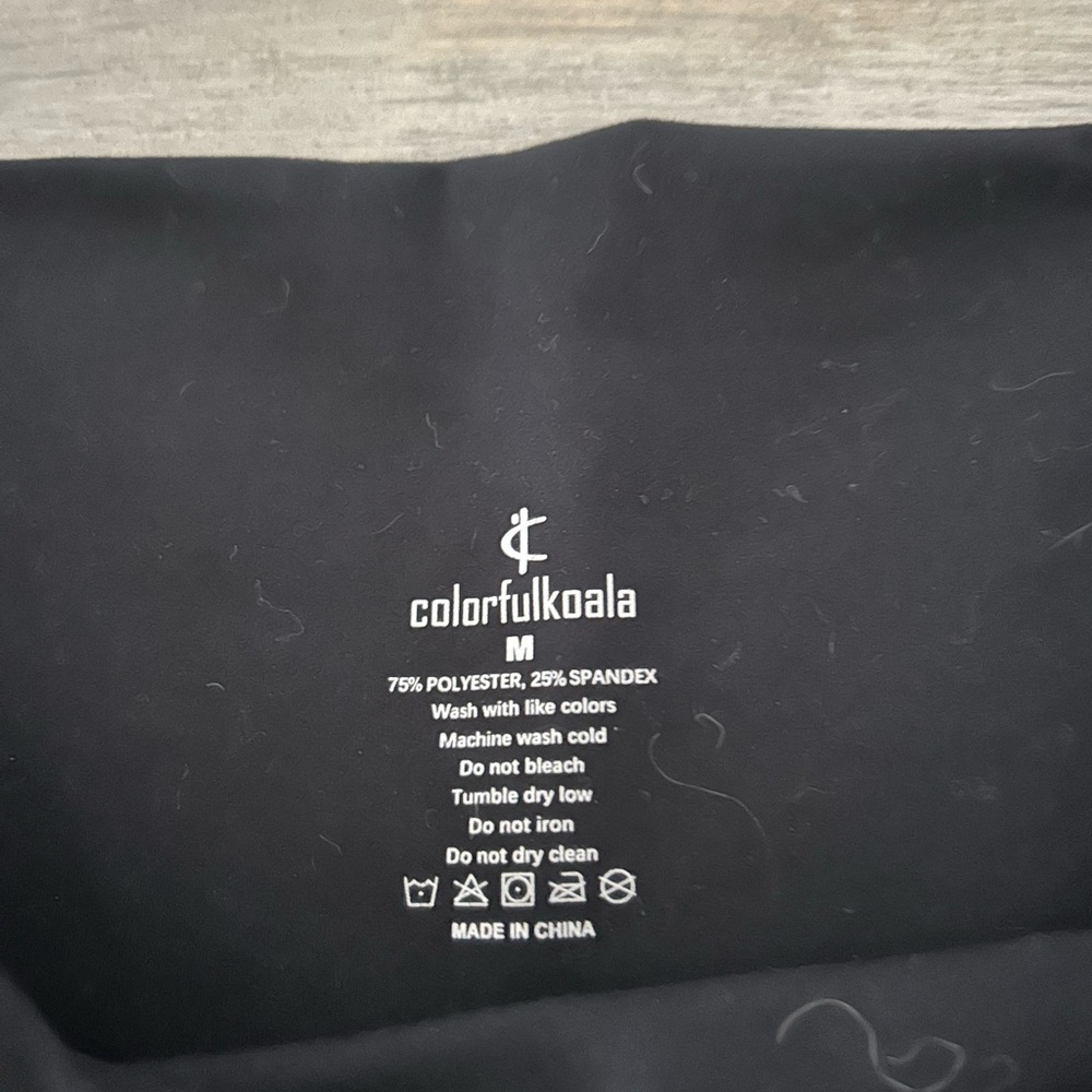 Women’s black exercise pants size medium Colorful koala brand
